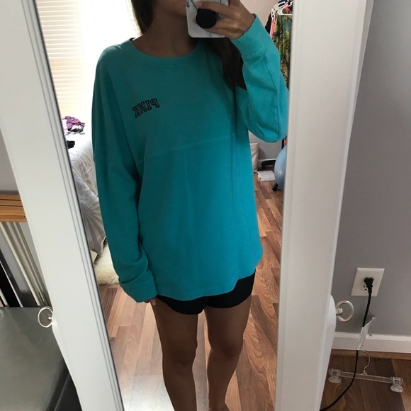 PINK Victoria's Secret Tops - Teal Pink Spirt Jersey